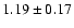 $1.19\pm0.17$