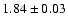 $1.84\pm0.03$