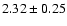 $2.32\pm0.25$