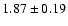 $1.87\pm0.19$