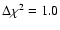 $\Delta \chi^2=1.0$