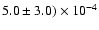 $5.0 \pm 3.0) \times 10^{-4} $