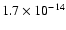 $1.7\times10^{-14}$