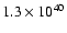 $1.3\times10^{40}$