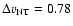 $\Delta v_{{\rm NT}} = 0.78$