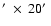 $\hbox{$^\prime$ }\times~20\hbox{$^\prime$ }$