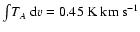 $\int\!T_A~{\rm d}v = 0.45~{\rm K~km~s}^{-1}$