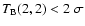 $T_{{\rm B}}(2,2) < 2~\sigma$
