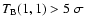 $T_{{\rm B}}(1,1) > 5~\sigma$