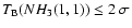 $T_{{\rm B}}(NH_3(1,1)) \leq 2~\sigma$
