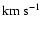 ${\rm km~s}^{-1}$