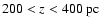 $200 < z < 400~{\rm pc}$