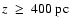 $z~\geq~400~{\rm pc}$