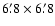 $6\farcm8 \times 6\farcm8$