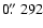 $0\hbox{$.\!\!^{\prime\prime}$ }292$