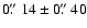 $0\hbox{$.\!\!^{\prime\prime}$ }14\pm0\hbox{$.\!\!^{\prime\prime}$ }40$