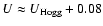 $U\approx U_{\rm Hogg}+0.08$