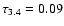 $\tau_{3.4}=0.09$