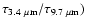 $\tau_{3.4 ~\mu\rm m} / \tau_{9.7
~\mu\rm m})$
