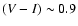 $(V-I) \sim 0.9$