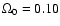 ${\rm\Omega _0=0.10}$