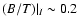 $(B/T)\vert _I \sim 0.2$