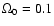 ${\rm\Omega _0=0.1}$