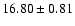 $16.80 \pm 0.81$