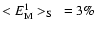 $<E_{\rm M}^{1}>_{\rm S}~=3\%$