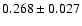 $0.268 \pm 0.027$
