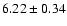 $6.22 \pm 0.34$