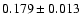 $0.179 \pm 0.013$
