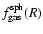 $f_{{\rm gas}}^{{\rm sph}}(R)$