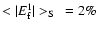 $<\vert E_{\rm f}^{1}\vert>_{\rm S}~=2\%$