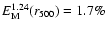 $E^{1.24}_{\rm M}(r_{{\rm 500}})=1.7\%$