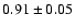 $0.91 \pm 0.05$