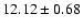 $12.12 \pm 0.68$