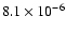 $8.1 \times 10^{-6}$