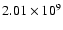 $2.01 \times 10^9$