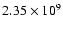 $2.35 \times 10^9$