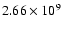$2.66 \times 10^9$