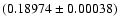 $(0.18974\pm0.00038)$
