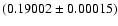 $(0.19002\pm0.00015)$