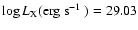 $\log L_{\rm X} \mbox{(erg s$^{-1}$ })=29.03$