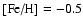 $[\mbox{Fe/H}]=-0.5$