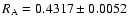 $R_{\rm A}=0.4317\pm0.0052$