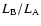$L_{\rm B}/L_{\rm A}$