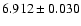 $6.912\pm0.030$