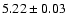 $5.22\pm0.03$