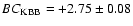 ${BC_{\rm K}}_{\rm BB}=+2.75\pm0.08$
